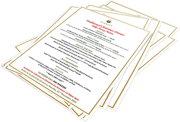 Christmas Takeaway Menu - Darnley Lodge Hotel Christmas Takeaway Menu - Darnley Lodge Hotel